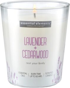 Essential Elements Lavender and Cedarwood Single-Wick Aromatherapy Candle