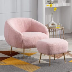 Merax Pink Modern Mid Century Living Room Chair